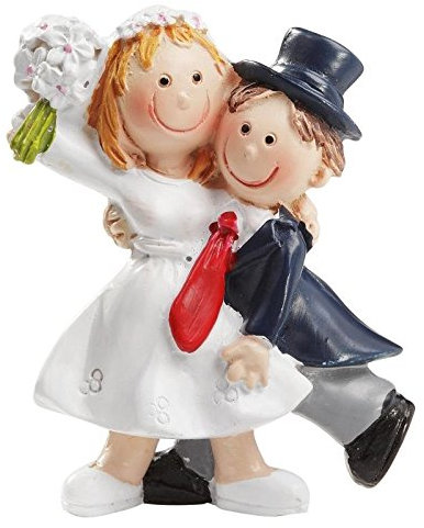 Hochzeitspaar mit Blumenstrauss Hochzeit Figur Deko Brautpaar