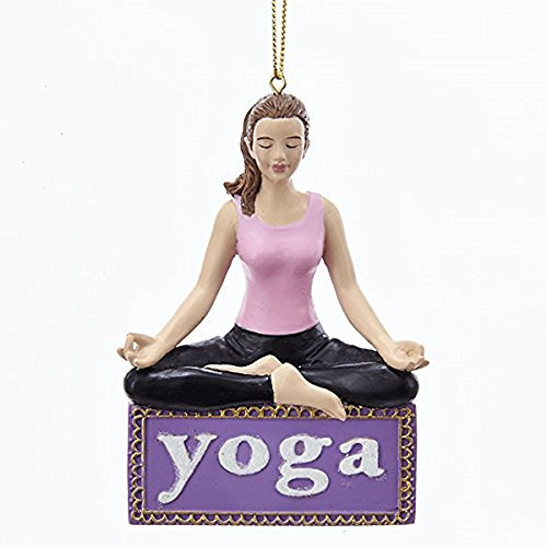 Kurt Adler Yoga Girl Meditating Christmas Tree Ornament Decoration Yogi C7977 New