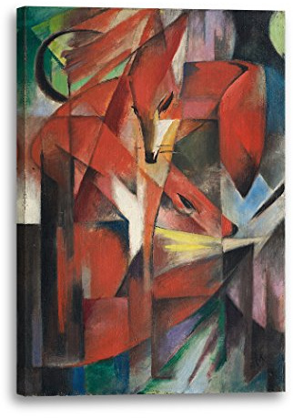 Printed Paintings Leinwand (70x100cm): Franz Marc - Füchse (1913)