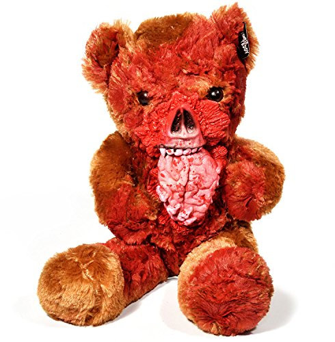 Zombie Teddy Original XXL 50cm Halloween Teddybär Horror-Bär Der Gruselige Kuschelbär für alle Splatter & Horror Fans (Gehirn)
