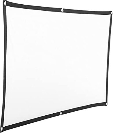 Sharplace Ecran de Portatif Doux Toile pour HD Video Projecteur, Blanc 60 Pouces