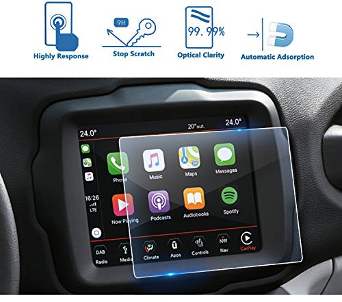 LFOTPP 8,4 Zoll Navigation Schutzfolie Kompatibel mit Renegade Uconnect - Tempered Glas 9H Kratzfest Anti-Fingerprint Displayschutzfolie GPS Navi Folie