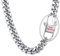 PROSTEEL personalisiert Panzerkette 14mm breit Herren Halskette Edelstahl Schwer Kubanische Gliederkette 76cm Kettelänge Hip-Hop Street Style Schmuck für Männer Jungen, silber