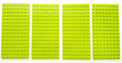 Bricks and Baseplates LEGO 4 x 8x16 LIME Plate 8x16 STUDS (PINS) - Actual dimensions (12.8cm x 6.4cm x 0.5cm) # FREE TRACKED UK POSTAGE Taken from sets and Supplied in Sealed Packaging