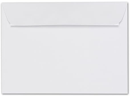 ARTOZ 75x Briefumschläge DIN C5 Weiß (Blütenweiß) - 229 x 162 mm Kuvert ohne Fenster - Umschläge selbstklebend haftklebend - Serie Artoz 1001