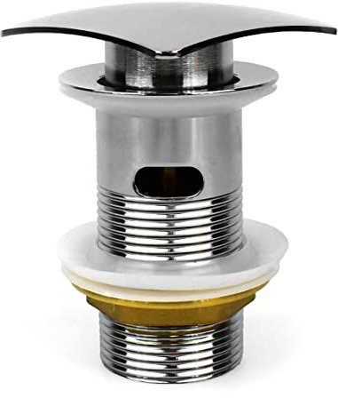Xcel HomeTM Waschbecken mit Schlitzen, verchromt, zum Aufklappen, aus massivem Messing, Pilz- / Kuppelform