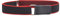 Ladeheid Kinder Gürtel Ohne Schnalle Elastischer Kindergürtel für Jungen und Mädchen 0-15 Jahre 32-90 cm P15 (Schwarz/Rot, 5-12 Jahre)