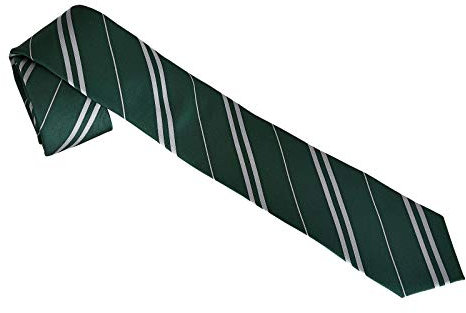 Elbenwald Harry Potter Krawatten im Slytherin Design gestreift für Herren & Damen 135 cm in Geschenkbox grün