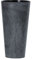 URBNLIVING Lot de 2 grands pots de fleurs effet béton pour extérieur en buis et boules de buis (noir, 1)