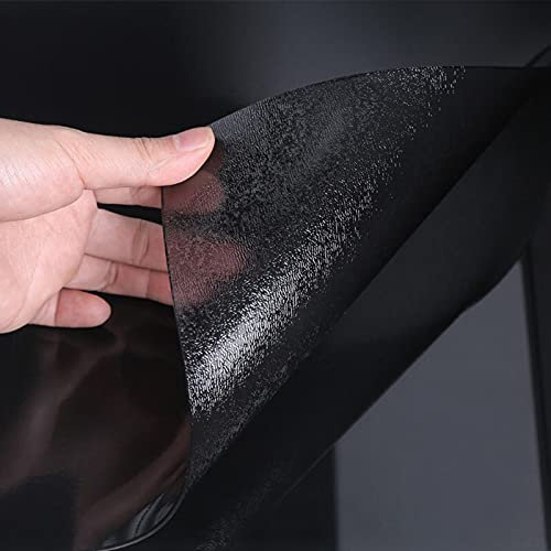 Tischdecke Transparent PVC-Tischschutz, Abwaschbar, Wasserdicht, Für Esstisch Couchtisch Und Schreibtisch, Verschiedenen Gr,Matte Texture Black (Dicke:1.6mm,Größe:50x150cm/19.7x59in)