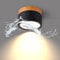 Temgin Deckenleuchte Aufputz LED 12W IP65 Deckenspots 3000K Aluminium Aufbauleuchte Strahler Schwarz Matt Deckenlampe Spots Warmweiß Ø11cm für Badezimmer