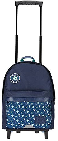 Tann's Jungen Trolley Rucksack L – 2 Fächer Les Fantaisies Kilian blau, compartiments
