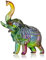 H&D HYALINE & DORA Kristall Elefanten Figuren Sammlerstücke, Mundgeblasen Glaskunst Tier Ornament