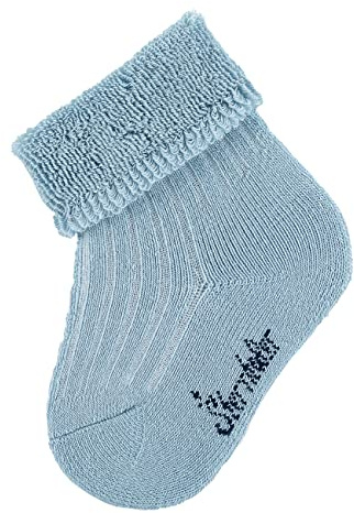 Sterntaler Baby Socken uni - Baby Söckchen mit Umschlag Innenfrottee und Rippenmuster - Unisex Strümpfe mit hohem Baumwollanteil - hautsympathisch und bequem