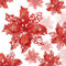 KAHEIGN 36Pcs Christmas Poinsettia Flowers, Red Glitter Artificial Poinsettia Flowers Christmas Tree Ornaments for Wedding Christmas Wreath Home Party Decor (3 Size)