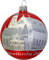 mgc24 Weihnachtskugel Christbaumkugel Baumschmuck Glas handbemalt Ø 8cm - Motiv Leipzig Thomaskirche, rot