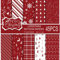 MIAHART 45 Blatt Merry Christmas Pattern Paper Set 10 Designs Festival Dekoratives Bastelpapier doppelseitig für die Kartenherstellung, Scrapbook, A4-Größe, rot und weiß