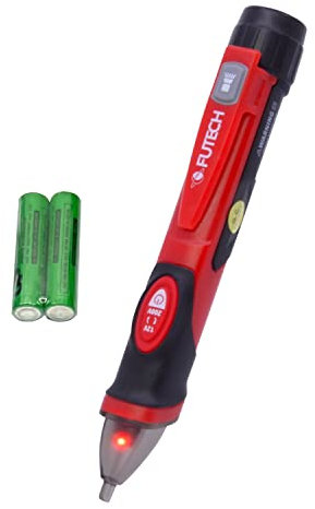 Futech Voltpen 200-12 | Kontaktloser AC-Spannungsprüfer | 12V bis 1000V | IP67 | LED-Anzeige | einpoliger Phasentest | inkl. LED-Taschenlampe