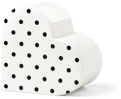 Kate Spade New York Dot Heart Vase, 2,16, Weiß