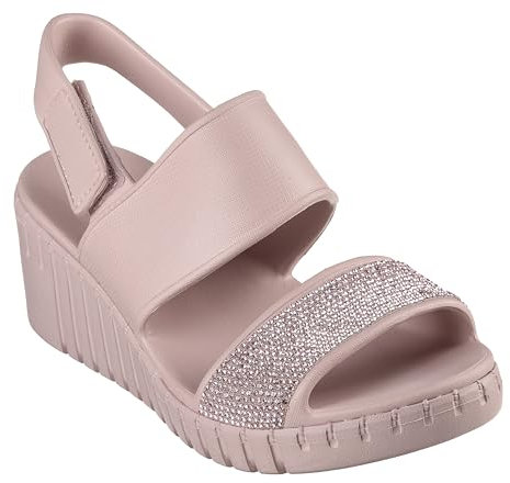 Skechers Sandalo con zeppa da donna, Viola, 40 EU