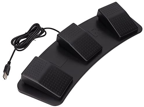USB Triple Fußpedal, Unterstützt Die Benutzerdefinierte Programmierung mit DREI Tasten, Ergonomisches Design, Hochempfindliches Fußschalterpedal Zum Spielen Von Spielen(Mechanischer Schalter)