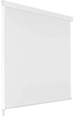 Gecheer Duschrollo Duschvorhang Rollo Badewannenvorhang 140 x 240 cm Weiß