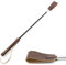 LOCKISH Reitgerte, braune Ernte, 45 cm Leder-Pferdepeitsche, Pferdepeitsche mit rutschfestem Gel-Griff (braun)