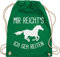 Shirtracer Turnbeutel Rucksack - Taschen - Mir reichts ich geh Reiten I Geschenk Pferde I Pferdemädchen I Pferdeliebhaber - Unisize - Grün - pferdegeschenk stalltasche pferd pferdespruch gehe beutel