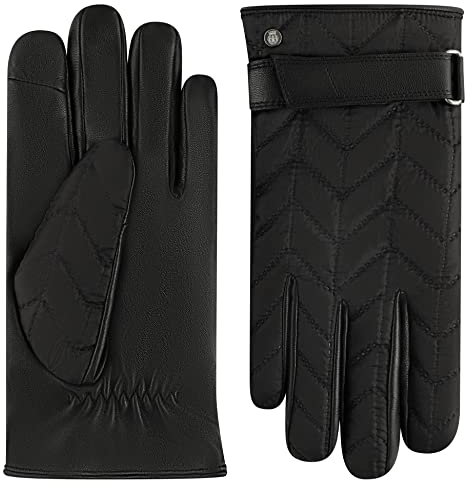 Roeckl Herren Talvik Lederhandschuhe, Black, 8.5
