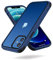 MobNano Ultra Hybrid Durchsichtig Hülle für iPhone 12 Hülle, iPhone 12 Pro Hülle Stoßfest Bumper Transparent Handyhülle Shockproof Fallschutz Silicone iPhone 12 12 Pro Case - Blau/Schwarz