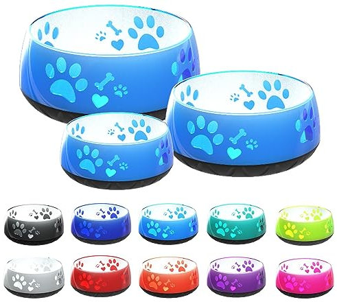 elropet Hundenapf kleine Hunde/Hundenapf große Hunde/Futternapf Hund/Trinknapf Hund/S/M/L rutschfest (L 1800ml (große Hunde), Hellblau)