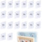 20pcs Fixation Cadre Sans Percer, Ensemble de Clous Adhésifs Muraux Transparent - Crochets Collants pour Suspension de Cadres, Photos, Miroirs - Idéal pour Salon, Salle de Bain, Cuisine