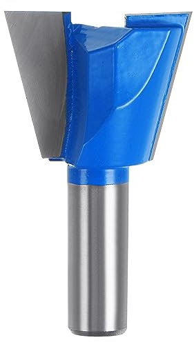 sourcing map Zinken Router Bit 1/2 Schaft 1-1/2 Durchm. Wolfram Hartmetall 14 Grad Zinken Gelenk Tischler Bit für Schublade Schrank Box Gelenke Herstellung Holzarbeiten