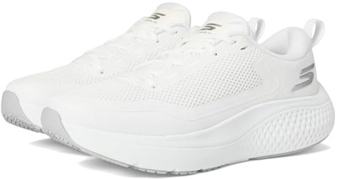 Skechers Damen Women's Go Run Supersonic Max Sneaker, Weiß/Silber, 38.5 EU