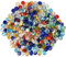 Hiziwimi 3600g(About 800Pcs) Decorative Glass Pebbles, Sky Blue Cobalt Blue Green Transparent, 17-20MM Decorative Glass Stones Granulates, Glass Beads for Aquariums, Gardens, Crafts & Vase Decoration