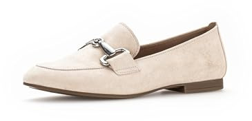 Gabor Damen Slipper, Frauen Slip On,Schlupfschuhe,schluepfschuhe,College Schuhe,Businessschuhe,Slip-ons,Mokassins,beige (Silber),40 EU / 6.5 UK