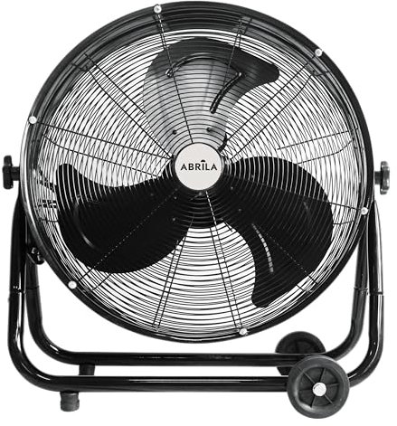 Abrila - Ventilador Industrial PONIENTE | Negro con 3 Velocidades Ajustables | Orientable | 240W de Potencia | Ideal para Todo Tipo de Estancias