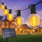 btfarm Guirnaldas Luces Exterior Solar, 13M 15+1 G40 Bombillas Solares LED Exterior Jardin, IP65 Impermeable 4 Modos Guirnalda Solar Exterior Placa Solar Cadena para Exteriores Terraza Patio, Calida