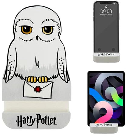 WONDEE Hedwige Chouette Harry Potter Support Téléphone/Tablette/Ipad Bureau [Vous Pouvez enregistrer des vidéos verticalementen] de Edwige Enchantée Harry Potter - Cadeau Harry Potter Original