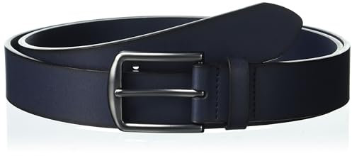 KM Legend Herren Leather Dress Belt for Work Business and Casual Gürtel, Boston Blau, 42