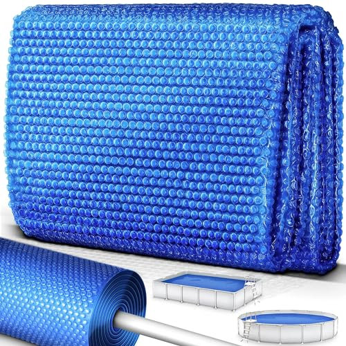 tillvex Bâche à Bulles pour Piscine Ronde et rectangulaire | Bâche de Protection Solaire de 120 µm d'épaisseur | Découpe individuelle | Chauffage de Piscine pour Eau Chaude (Bleu, 549x274 cm)
