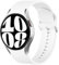 Mastten Kompatibel mit Samsung Galaxy Watch 7 6 5 4 FE Armband 40mm 44mm, Weiches Silikon Ersatz Armband für Galaxy Watch 6 Classic / 4 Classic / 5 Pro, Sport Band für Damen Herren, Weiß