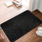 YNCATXZ Schwarze Glitzer-Fußmatte, 40 x 60 cm, rutschfest, für drinnen und draußen, waschbar, Türvorleger für Eingangsbereich, saugfähige Flanell-Badematten