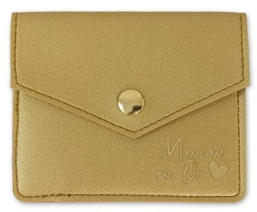 STC - Porte-Cartes Similicuir Maman 10X7.5CM Or