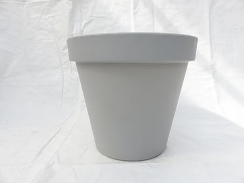 gruenwaren jakubik Pflanzkübel E&K, grau, rund Ø 60 cm, Pflanztopf Blumentopf Kübel XXL groß outdoor indoor