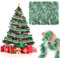 Deepton 10m Lametta Girlande, Weihnachtsgirlande, Weihnachtsgirlande Lametta, Tinsel Garland,Girlanden für Festlichkeiten, für Weihnachtsbaum Weihnachtsfeier, Girlande Partydekoration(Grün)
