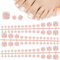 84 Pièces Français Faux Orteil Ongles Pieds, 14 Tailles Acrylique Bouts d'ongle, Artificielle Fake Nails, Couverture Complète Faux Orteil Ongles pour Dames Femmes Filles Ongles Décorations