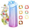 AIMARS Trinkflasche mit Geschmack | 900ML BPA-frei Tritan Wasserflasche | zuckerfrei Flasche mit 7 Geschmack | Ideal zum Laufen und im Fitnessstudio (Blau, mit 7 Pods)