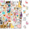 2 X 50 Stück Alpaka Aufkleber, Süße Alpaka Sticker Set, Lama Vinyl Sticker, Sticke Tiere Kinder, Wasserdicht Ästhetisch Aufkleber für Laptop Scrapbook Skateboard, Geschenk für Kinder Erwachsene