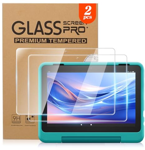Fettwal 2 Stück Schutzfolie für Fire Hd 8 Kids Schutzfolie Fire Hd 8 Kids Pro, Schutzglas 9H Härte Displayschutz, für HD 8/HD 8 Plus/HD 8 Kids/HD 8 Kids Pro(10./12. Gen, 2020/2022/ 2024)